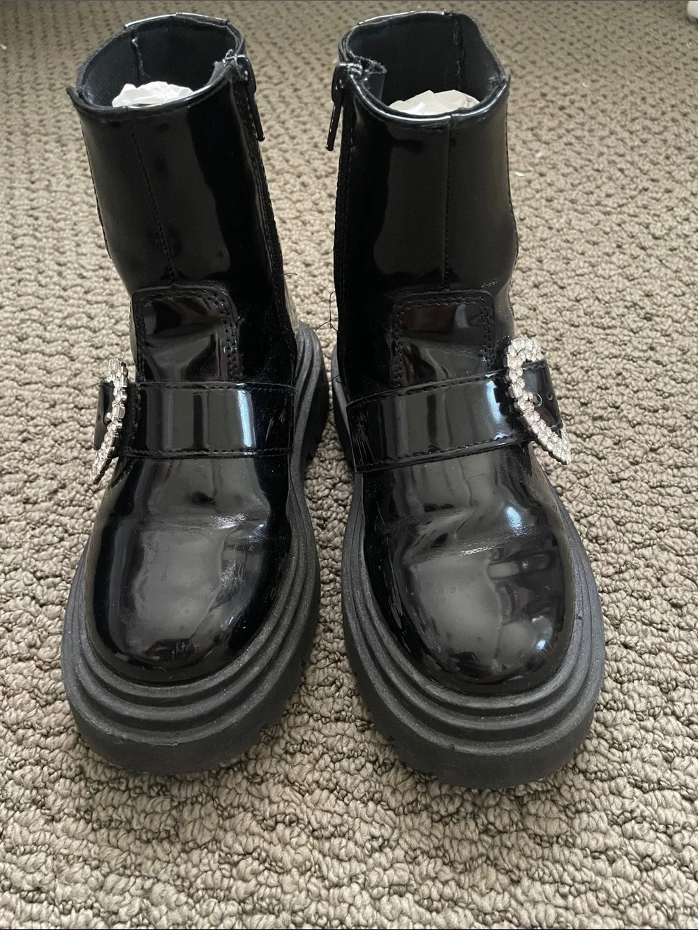 Zara Rhinestone Heart Ankle Boots